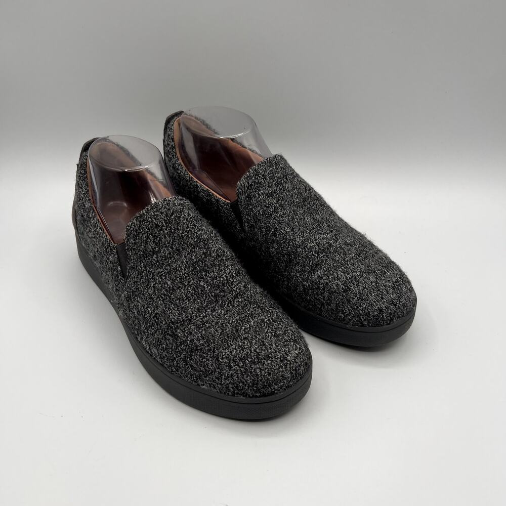 FITFLOP Grey Knit Womens Slip-On Shoes